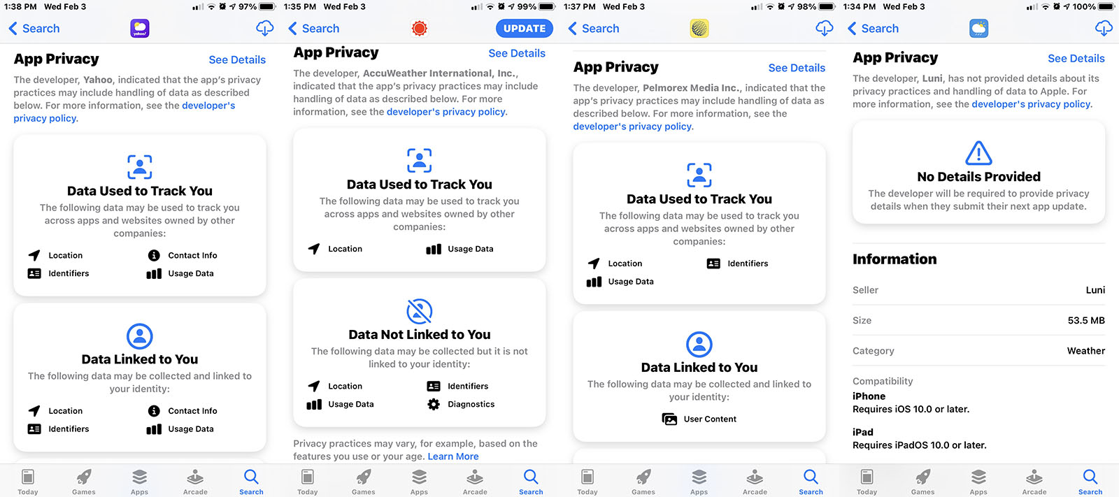 ©_MESH_Nimesh_Devkota_PRIVACY_ISSUES_CONCERNING-THE-THIRD-PARTY-APPLICATIONS-UX_PROCESS-CASE-STUDY-BRIEF-Competitive-Analysis-YAHOO-ACCUWEATHER-DARK-SKY-THE WEATHER-NETWORK-APPLE-FROM-THE-APP-STORE-V1